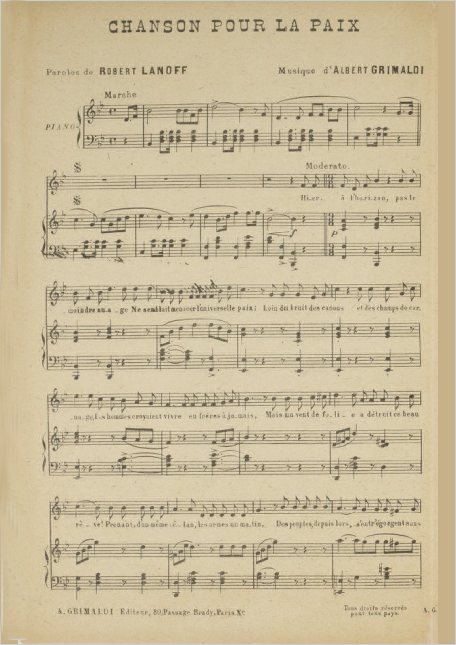 Chanson pour la paix